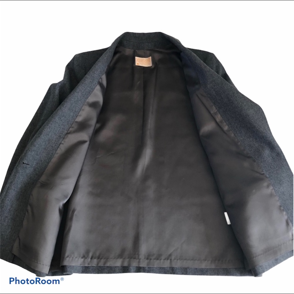 Pendleton Classic Gray 100% Wool Blazer Size 6 - image 6
